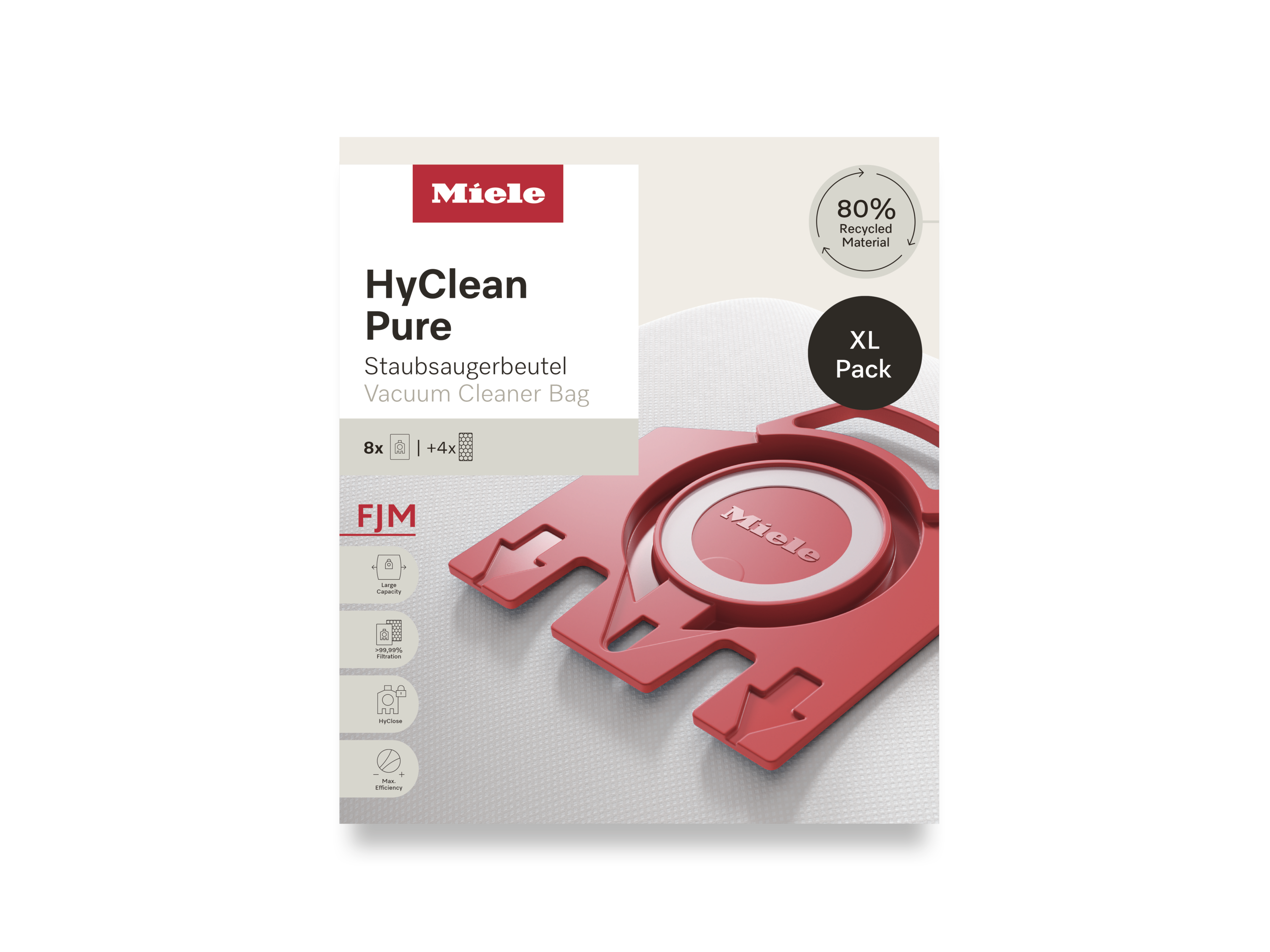 Комплект мешков-пылесборников HyClean Pure FJN XL Miele купить в Перми | Всегда в наличии! | Артикул 12498160 | Официальный сайт