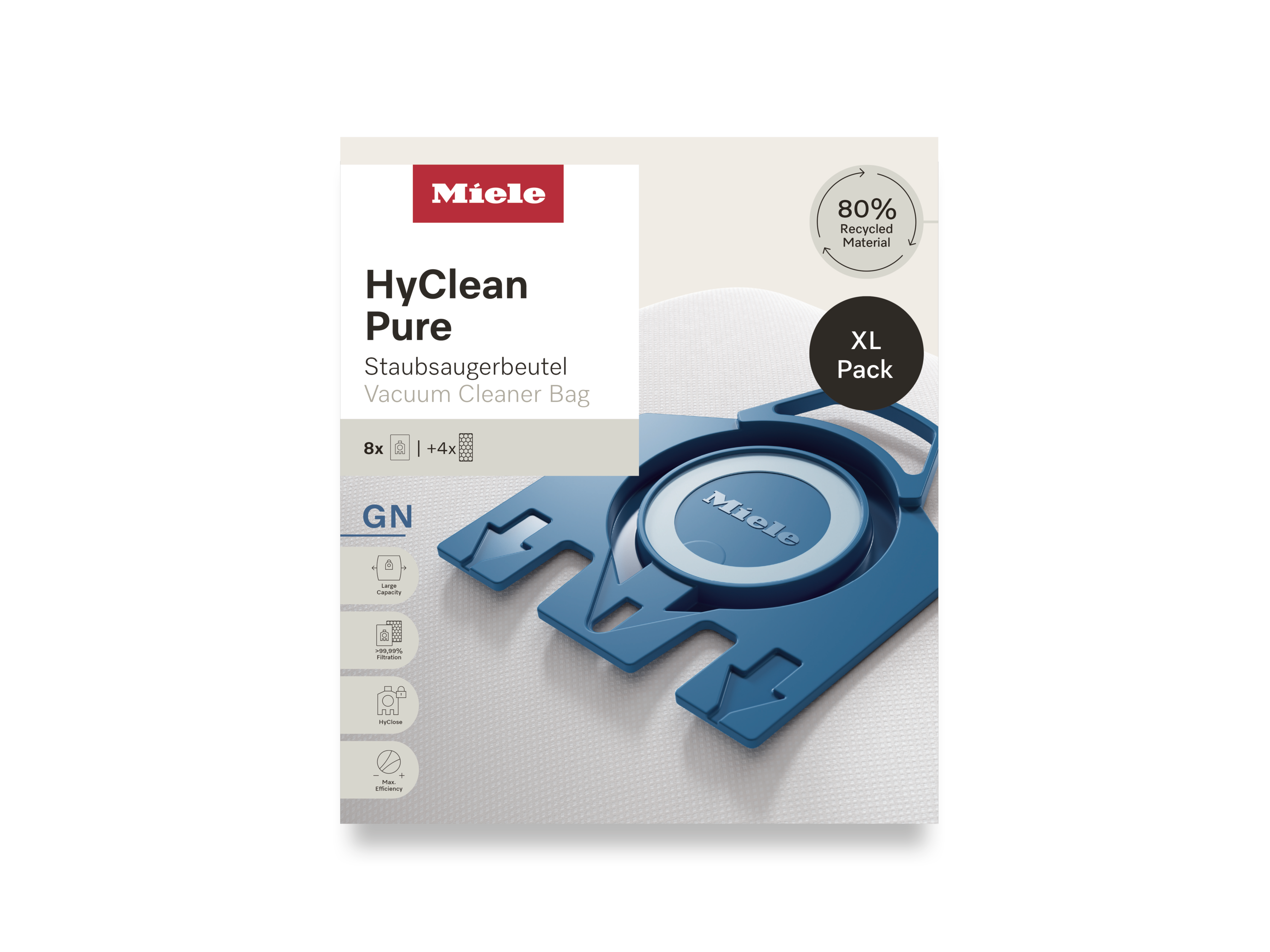 Комплект мешков-пылесборников HyClean Pure GN XL Miele купить в Перми | Всегда в наличии! | Артикул 12497870 | Официальный сайт