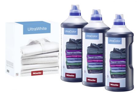 Набор моющих средств для ухода за бельём 3×UltraColor + 1×UltraWhite Miele купить в Перми | Всегда в наличии! | Артикул 11518190 | Официальный сайт
